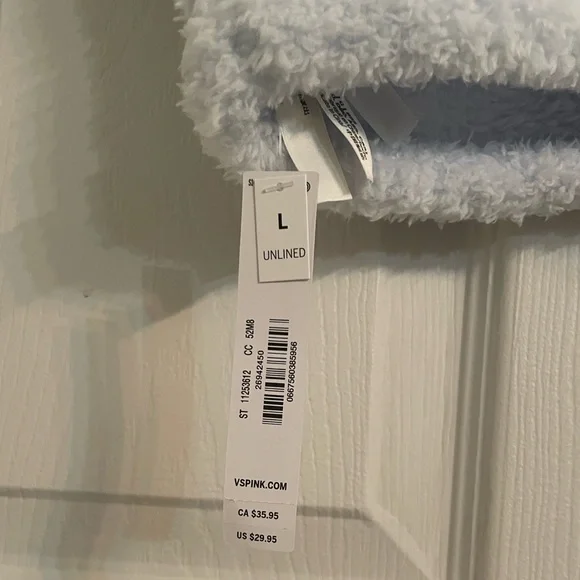 Pink Victoria’s Secret Baby Blue Fuzzy Bralette - Picture 4 of 5